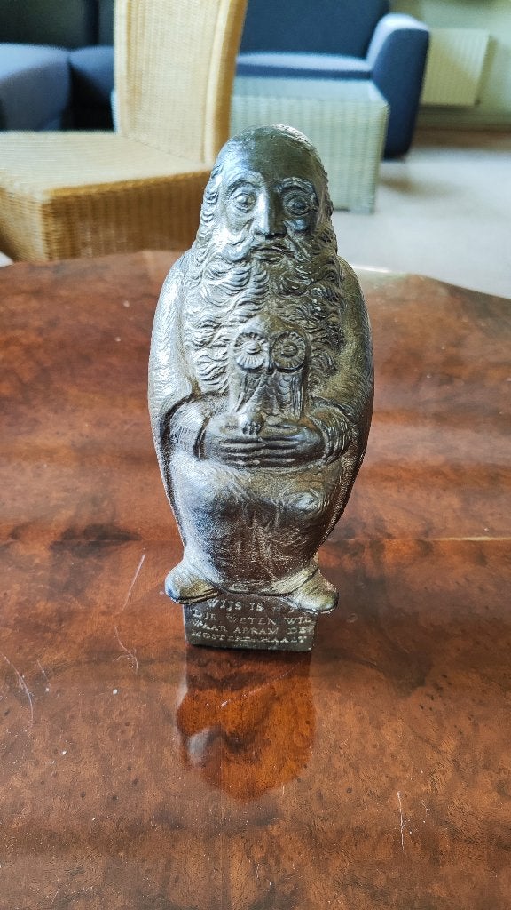 Vintage beeld / beeldje – Brood Abraham met uil, Verzenden, Zo goed als nieuw, Dier
