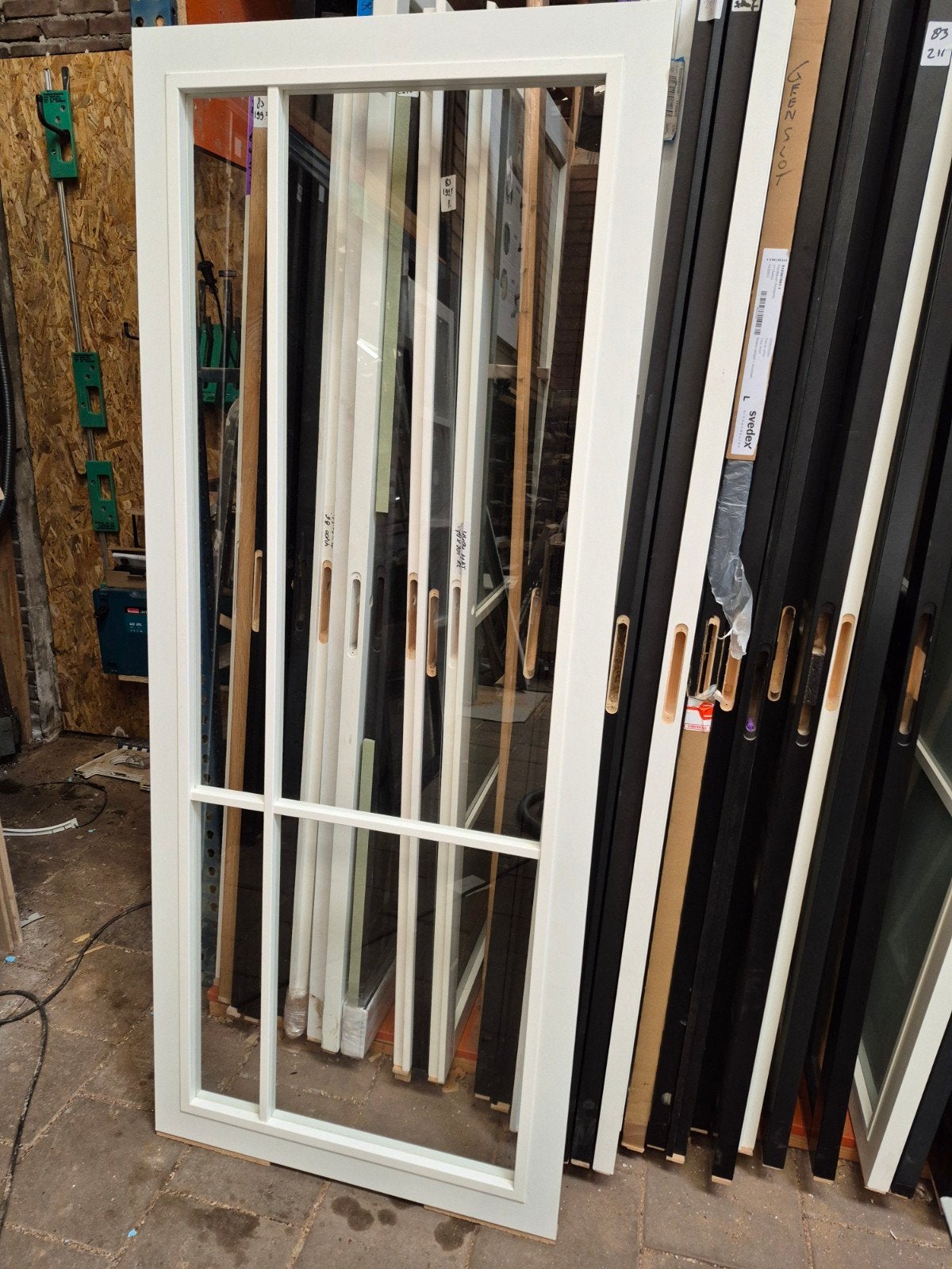 83x201,5cm binnendeur stomp Staal look wit SL2, 80 tot 100 cm, ., Binnendeur, Nieuw