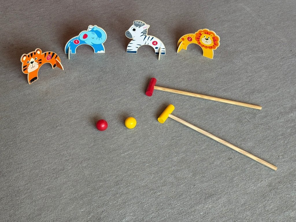 Mini golf -, croquet -, cricket set voor kinderen, Ophalen of Verzenden, Zo goed als nieuw