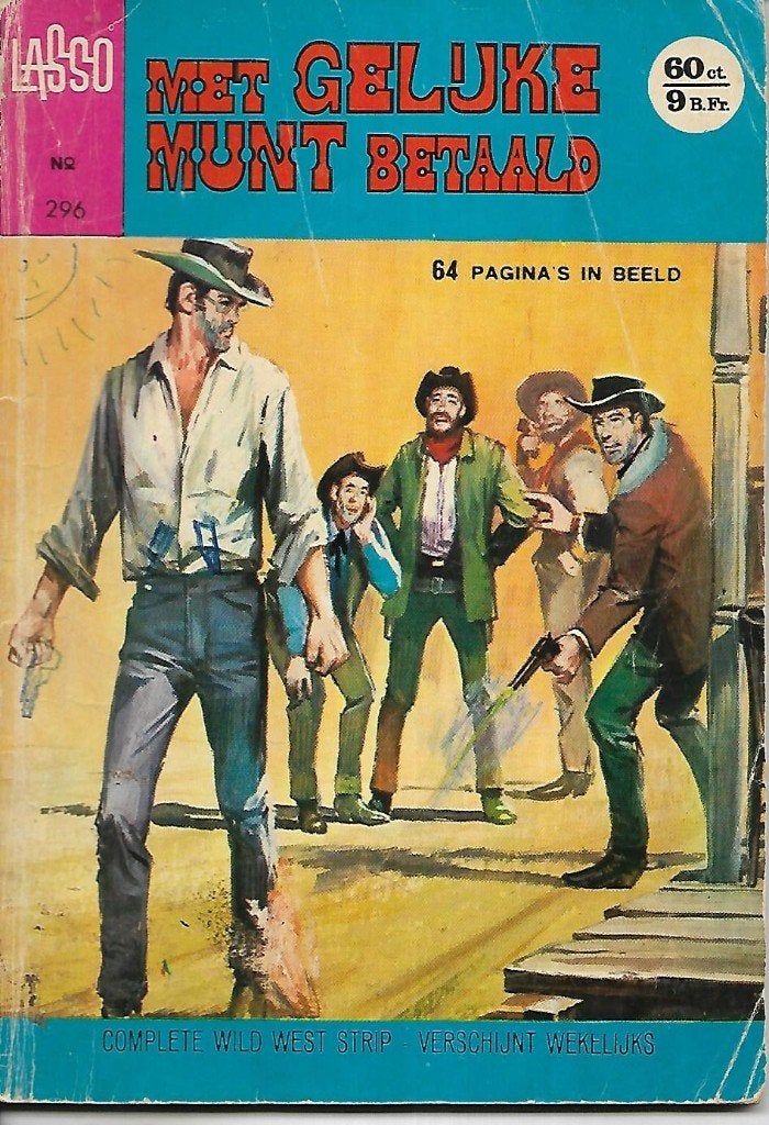 Lasso - Nummer 296: Met gelijke munt betaald, Eén stripboek, Ophalen of Verzenden, Gelezen