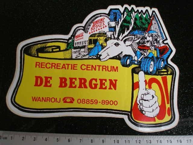sticker recreatie centrum de bergen wanrooij logo, Verzenden, Zo goed als nieuw, Bedrijf of Vereniging