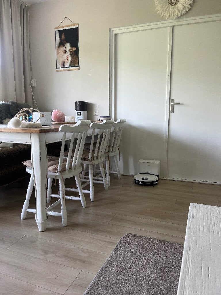 Gratis 4 Eetkamerstoelen, Ophalen, Gebruikt, Wit, Landelijk