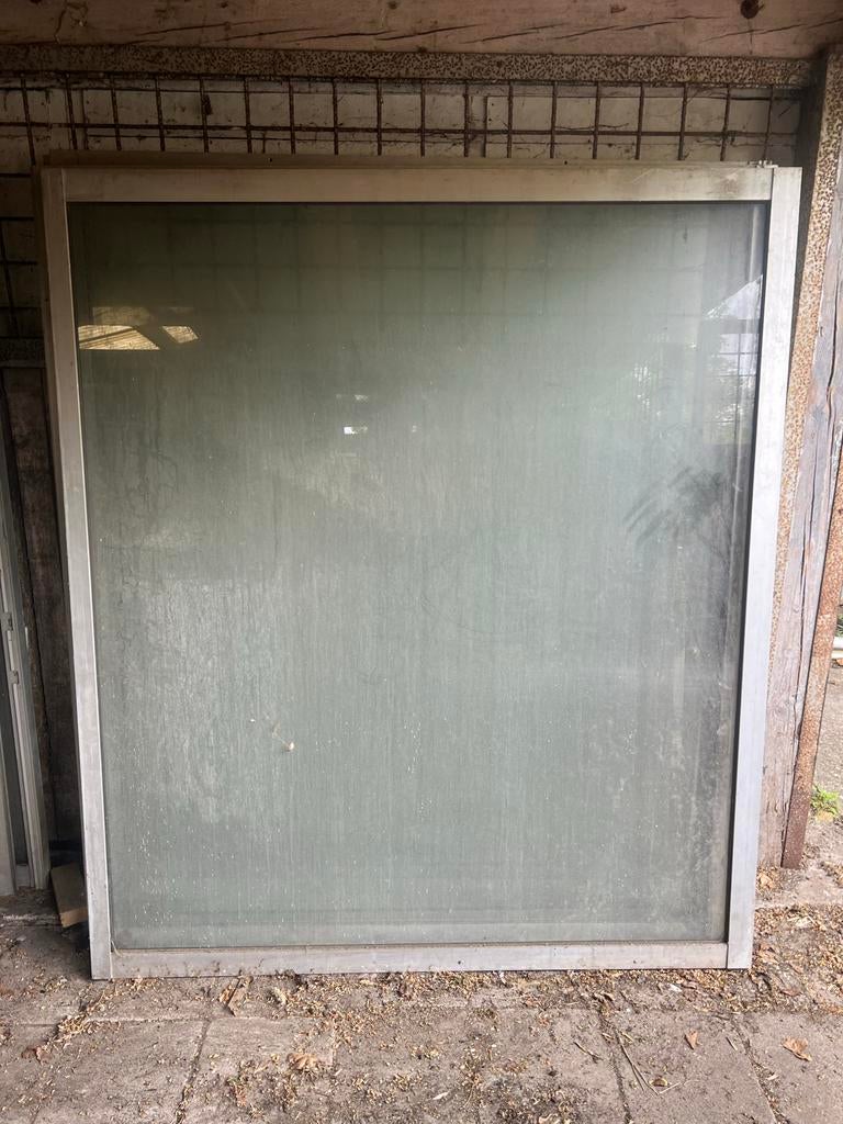 Aluminium pui met 9 delen, ca. 160.5x186 cm, Ophalen, Gebruikt, Aluminium, 225 cm of meer