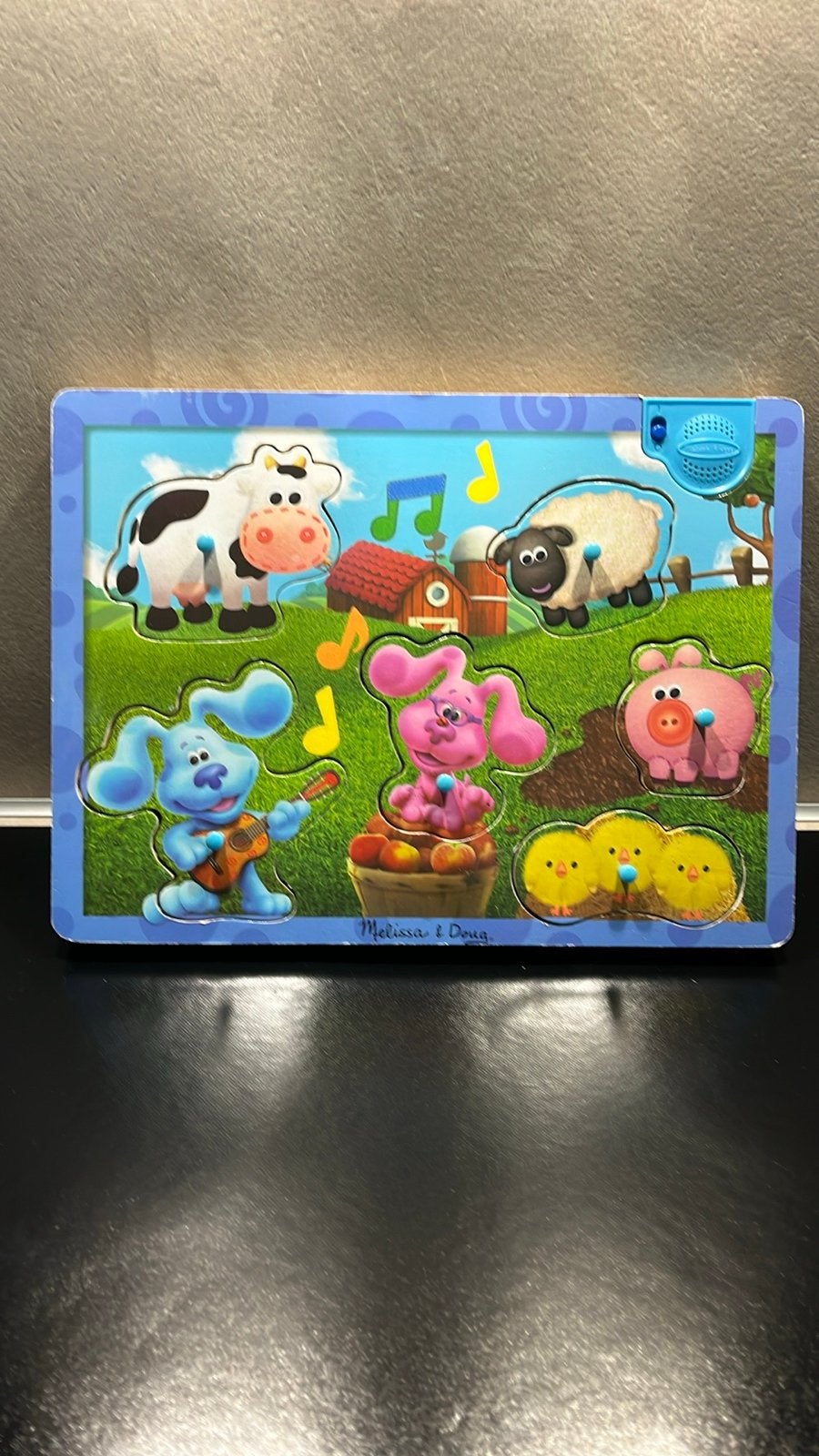 Melissa & Doug Houten Boerderij Puzzel met Geluid, Ophalen of Verzenden, Gebruikt, Overige typen, Met geluid