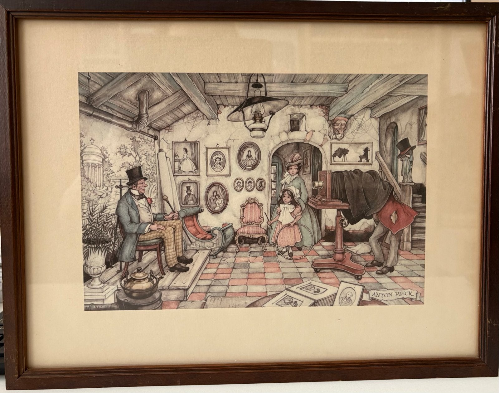 Anton Pieck - De Fotograaf - Ingelijste Print, Ophalen of Verzenden, Print, Print/reproductie, Ingelijst