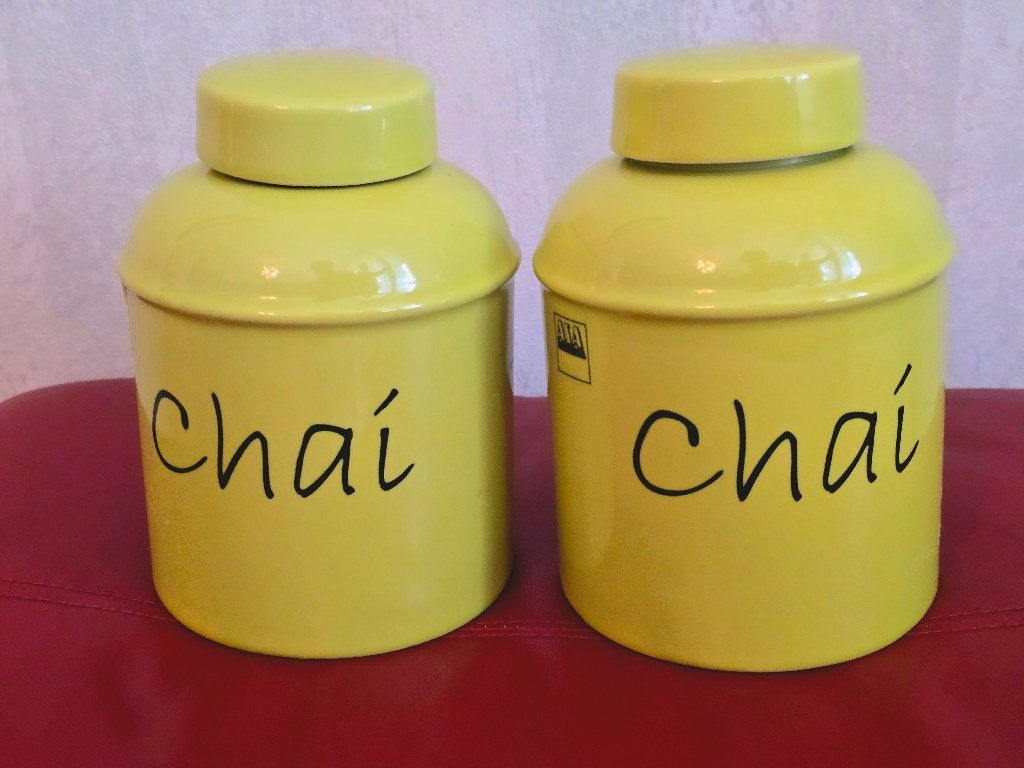 2x Porcelain Thee Opbergpotten van AZA Selection (NIEUW), Ophalen of Verzenden, Nieuw