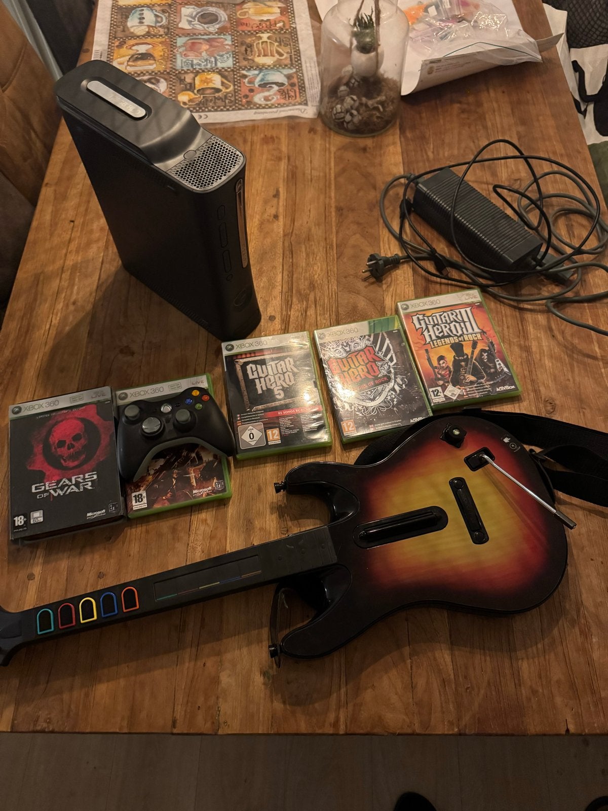 Xbox 360 Elite met 120GB HDD, controller en 5 games, Ophalen, 360 Elite of Super Elite, Met 1 controller, 120 GB