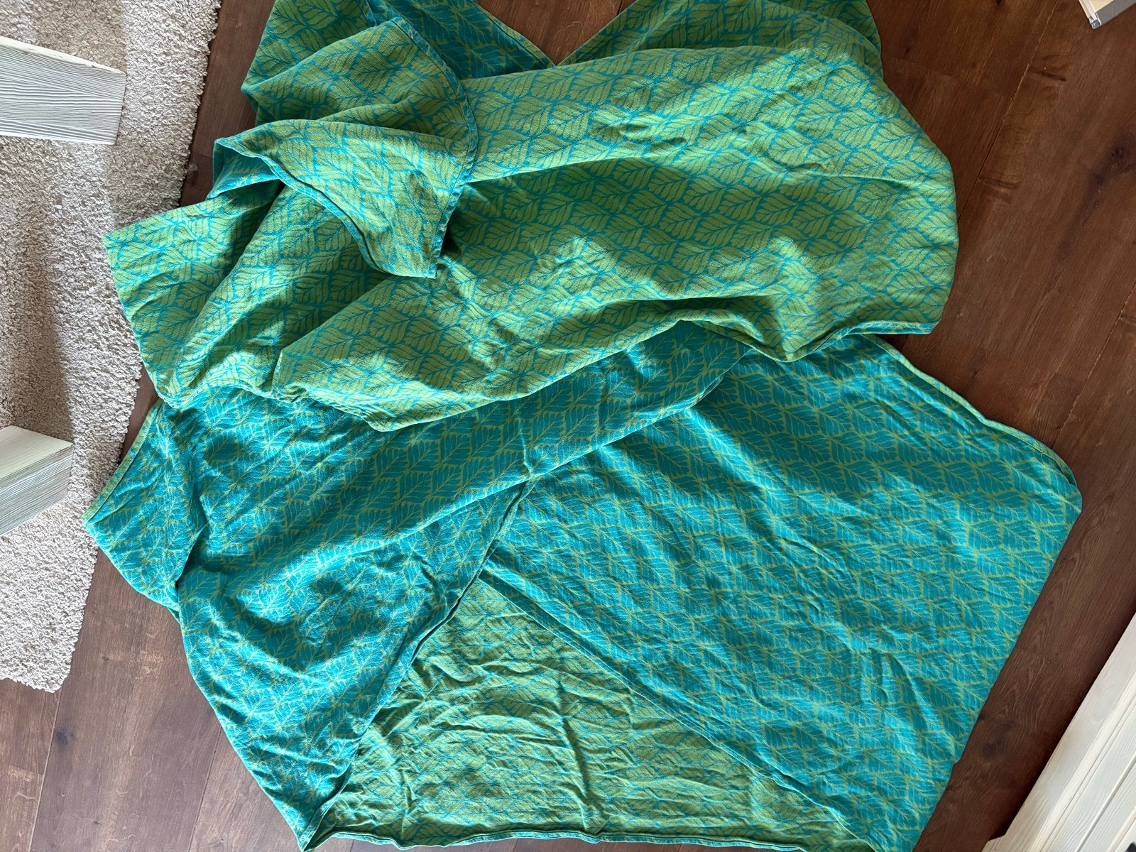 Draagdoek Nona Woven Wraps - Groen/Blauw, Draagdoek, Gebruikt, Buik of Rug, Ophalen