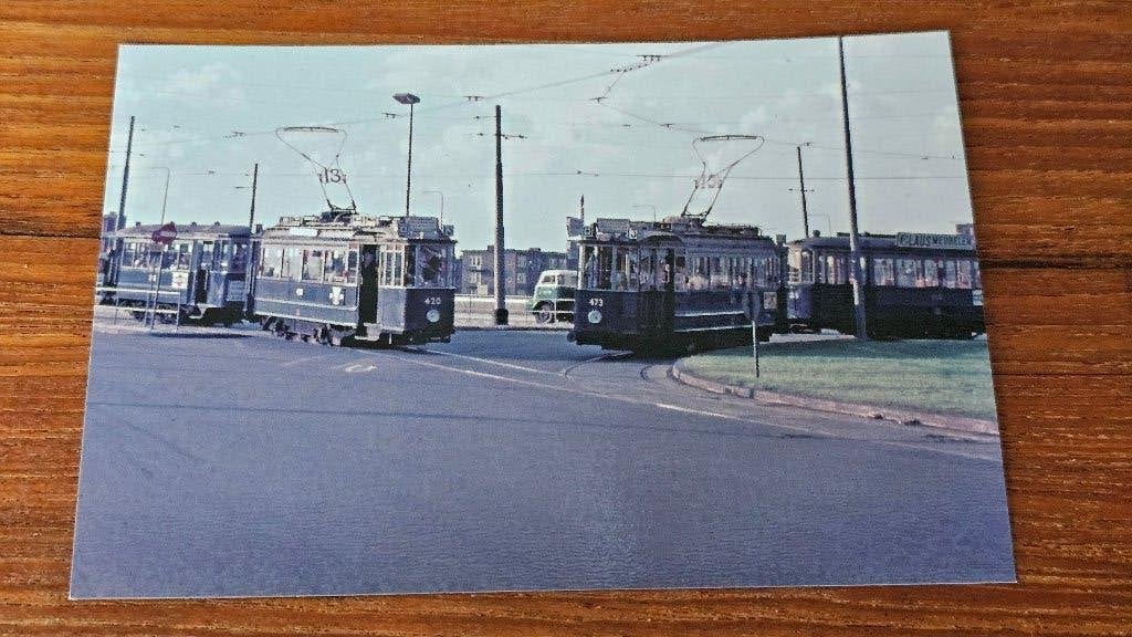 Foto TRAM GVB Amsterdam 420 Bos en Lommerplein, Verzenden, Gebruikt, Tram, Overige typen