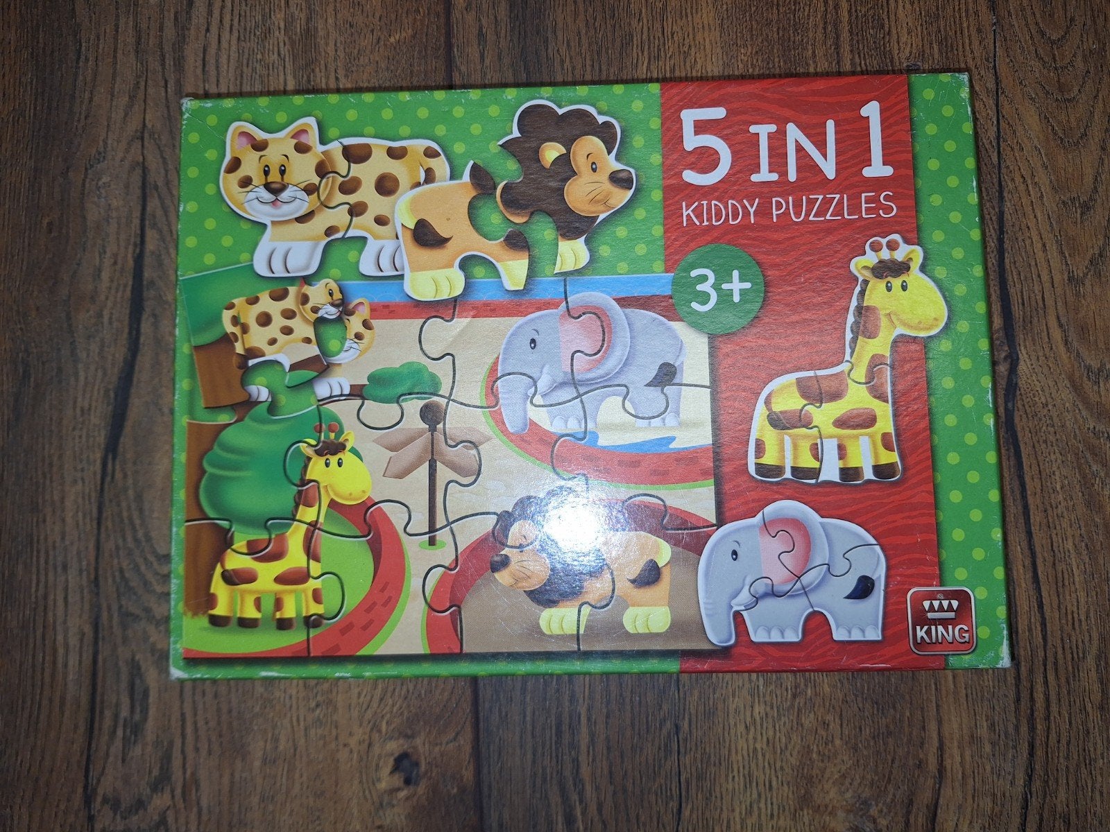 5-in-1 Kiddy Puzzels Dieren Thema - Vanaf 3 Jaar, Ophalen, Minder dan 10 stukjes, Zo goed als nieuw, 2 tot 4 jaar