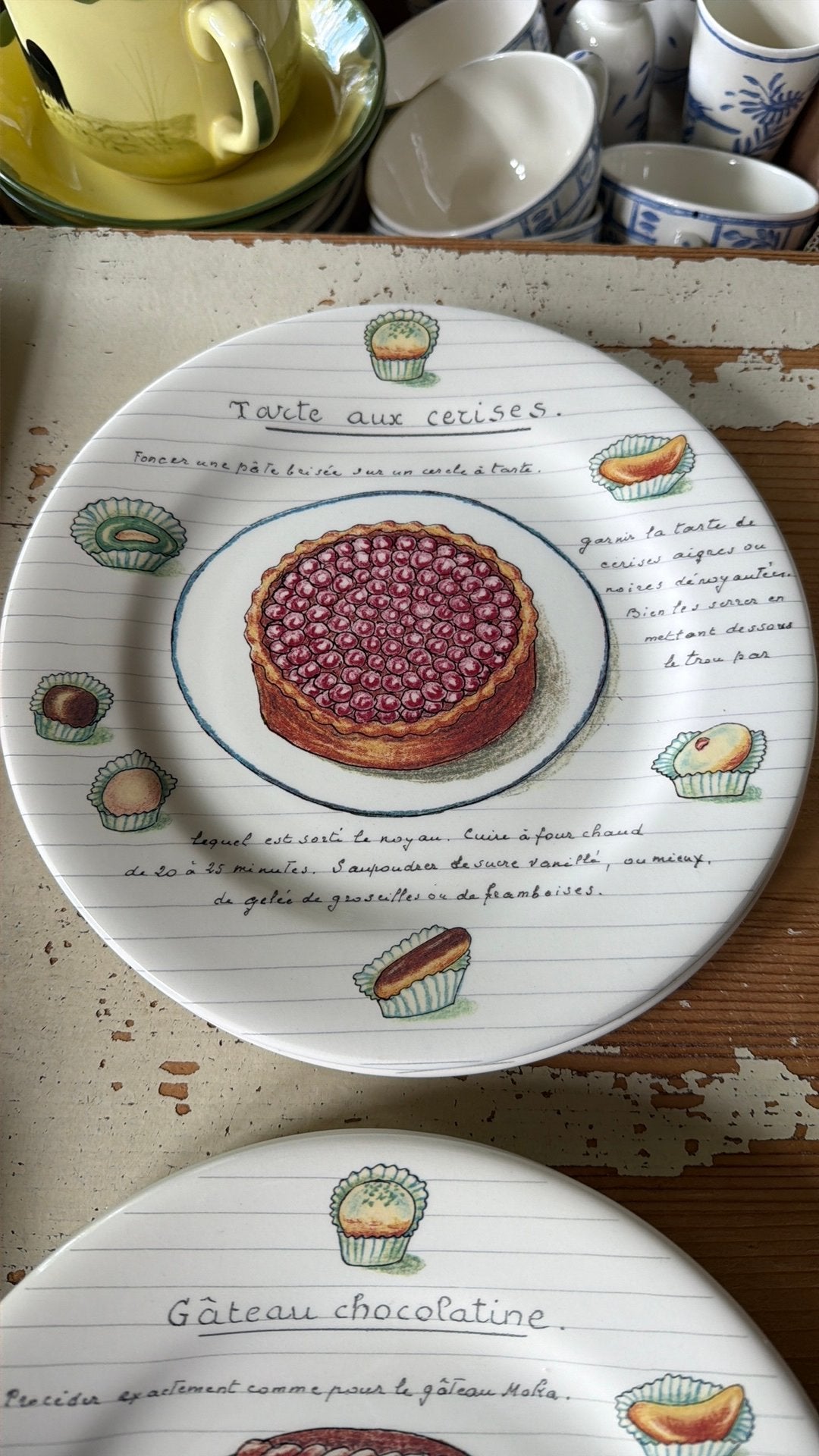 Gien DESSERT GOURMANDS, Ophalen of Verzenden, Zo goed als nieuw, Bord(en), Overige stijlen