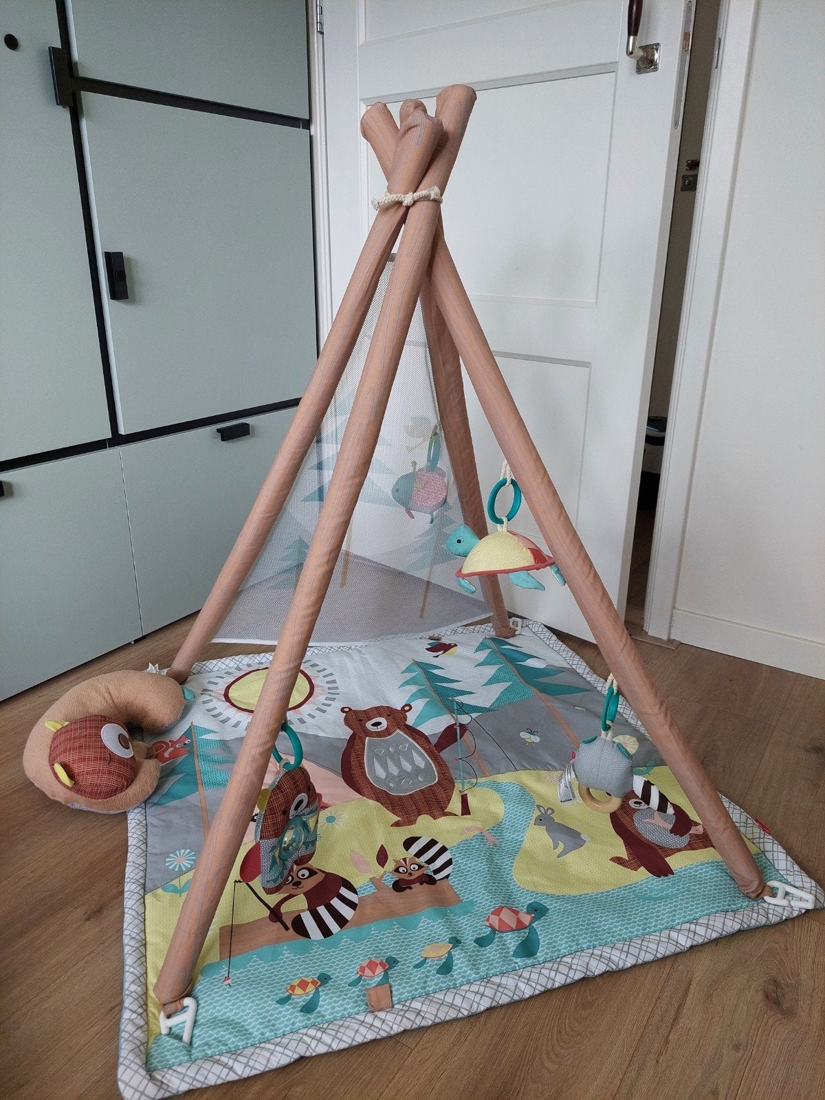 Skip Hop Camping Cubs Activity Gym Speelkleed, Ophalen, Zo goed als nieuw, Speelkleed, Met geluid