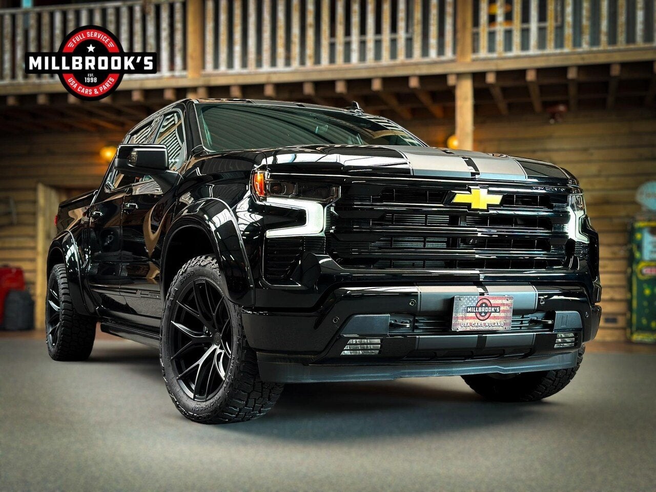Chevrolet Silverado High Country Black Edition Widebody 6.2, Auto's, Bestelauto's, Automaat, 8 cilinders, Chevrolet, Zwart