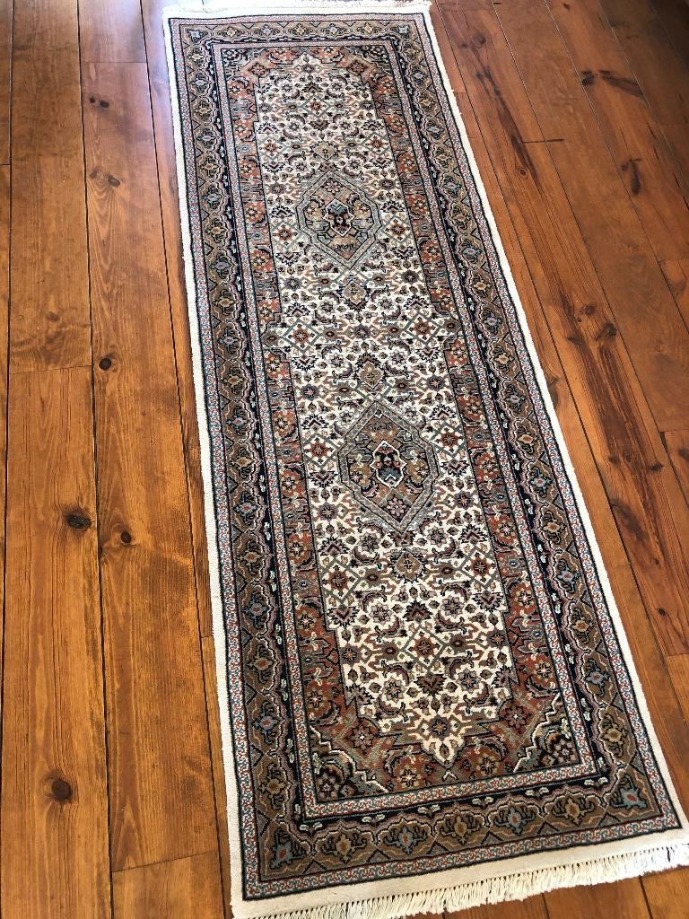 Prachtige lange handgeknoopte loper, 235 x 80 cm, super hip!, 200 cm of meer, Zo goed als nieuw, Rechthoekig, 50 tot 100 cm