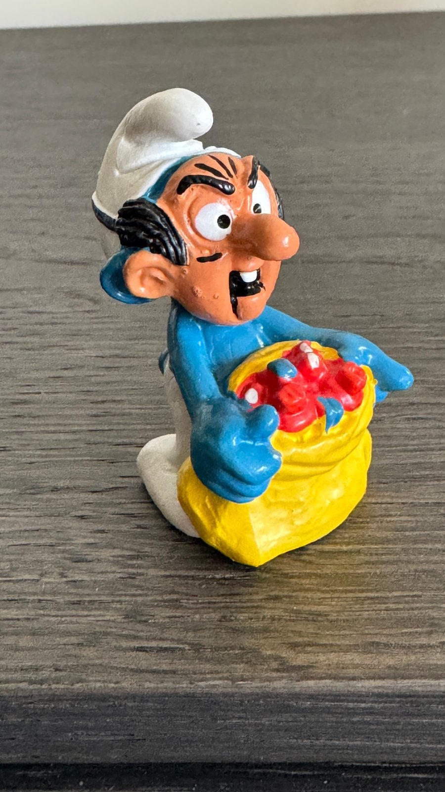 Smurf met gargamel masker, Verzamelen, Ophalen of Verzenden, Zo goed als nieuw