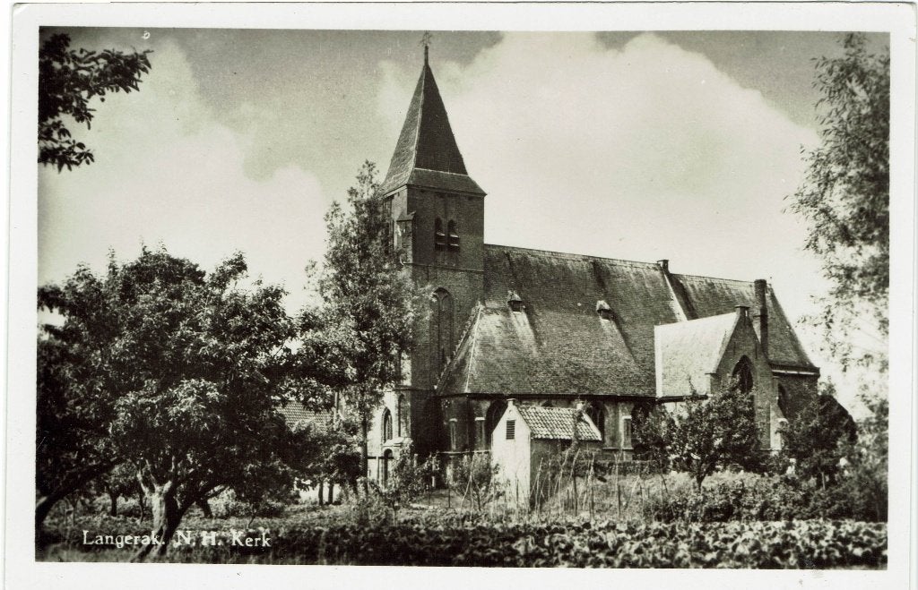 Langerak – N.H. Kerk., Ophalen of Verzenden, 1960 tot 1980, Ongelopen, Zuid-Holland