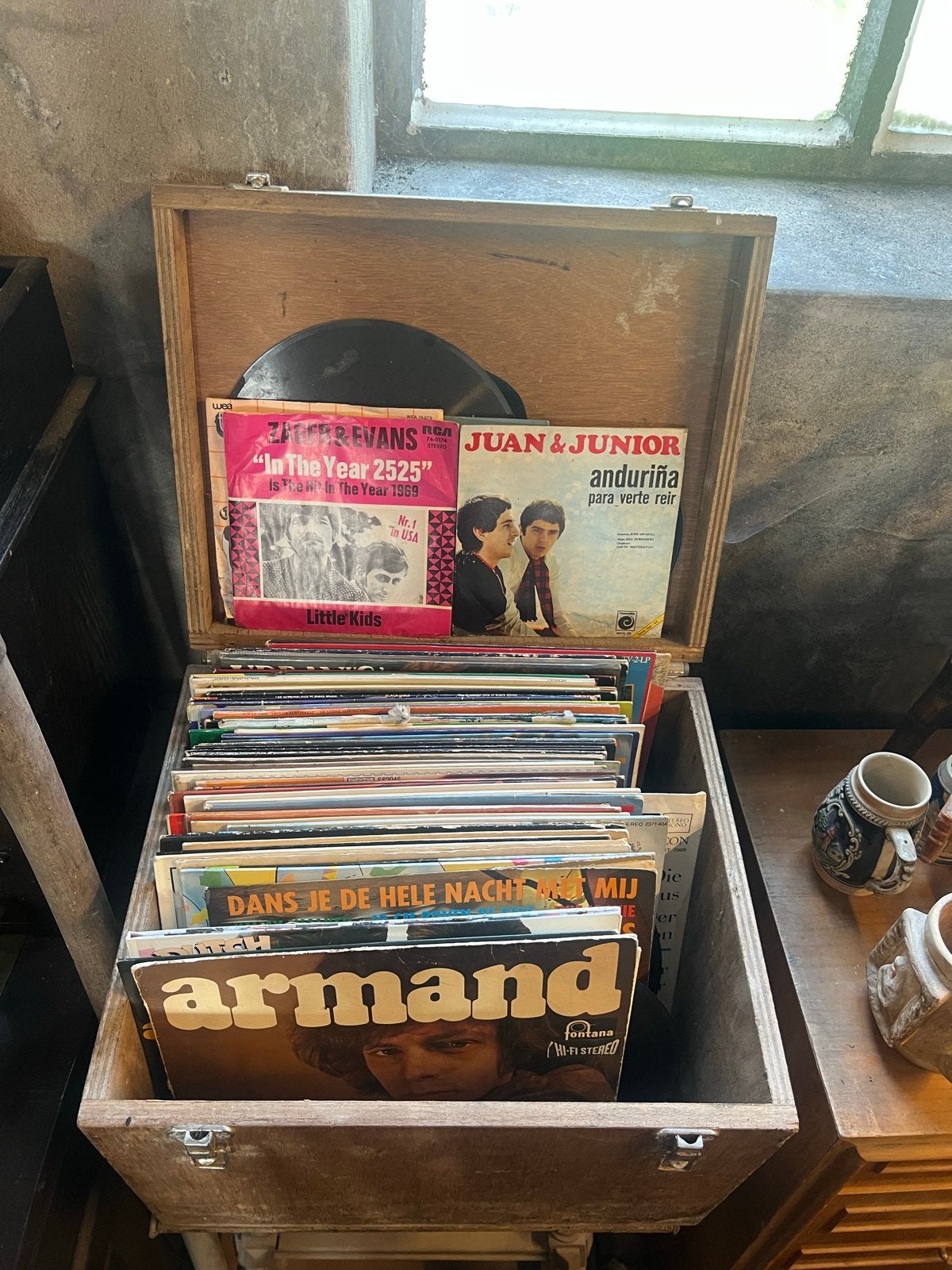 Grote partij 50 vintage LP’s  60/70 o.a. Armand & Deodato, Fotohoes, Ophalen of Verzenden, Gebruikt, 7 inch