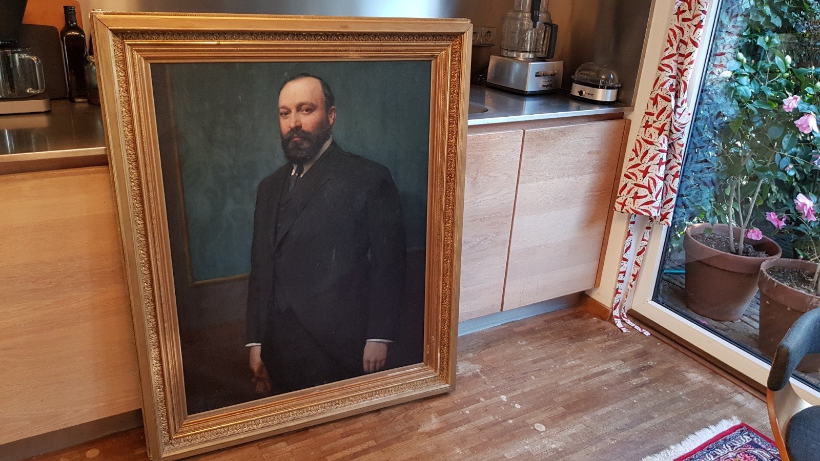 Schilderij portret man baard olie op doek goud houten lijst, Antiek en Kunst, Kunst | Schilderijen | Klassiek, Ophalen