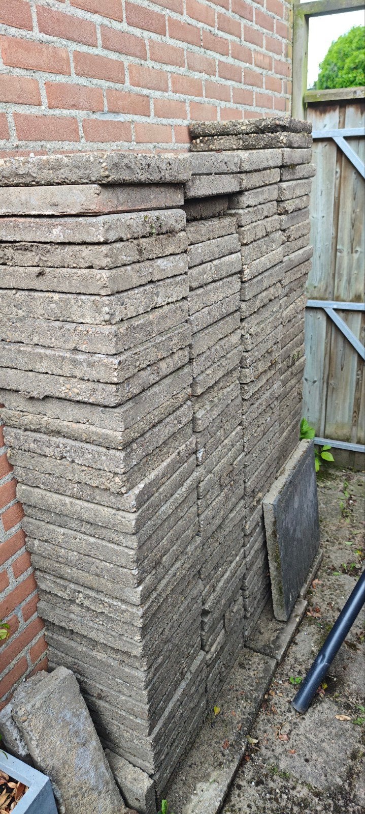 Tuin tegels of stoep gratis op te halen, Tuin en Terras, Ophalen, Gebruikt, 10 m² of meer, Beton