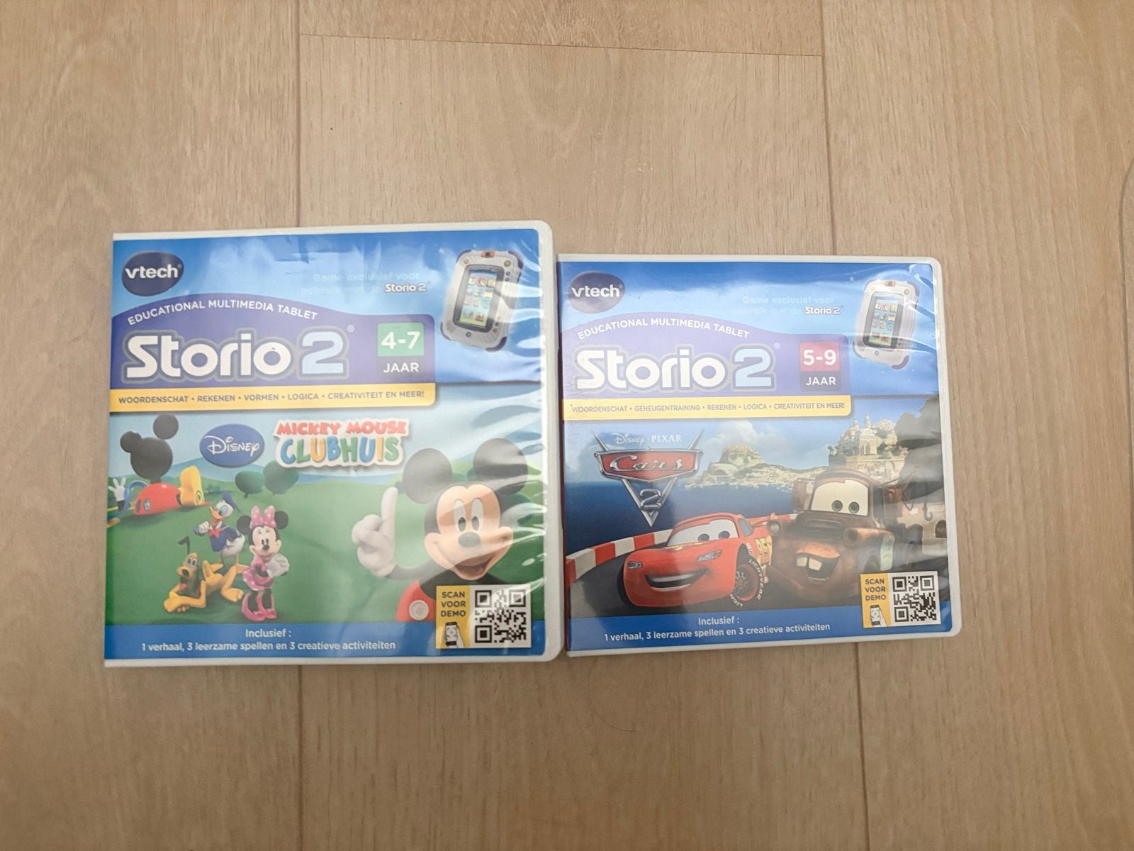 VTech Storio 2 Spellen: Mickey Mouse & Cars 2 (Nieuw), Ophalen, Puzzel en Educatief, 1 speler, Nieuw