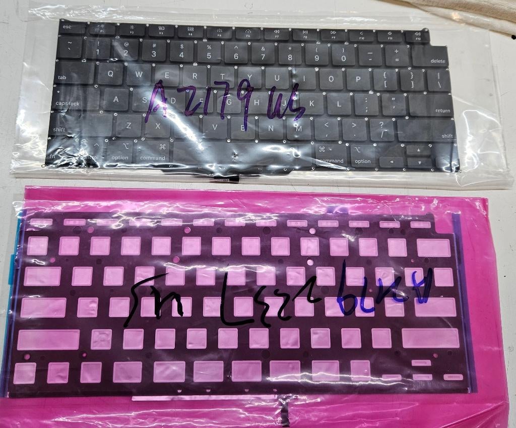 Macbook Air 2020 A2179 toetsenbord en verlichting NIEUW, Qwerty, 13 inch, Minder dan 2 Ghz, Nieuw