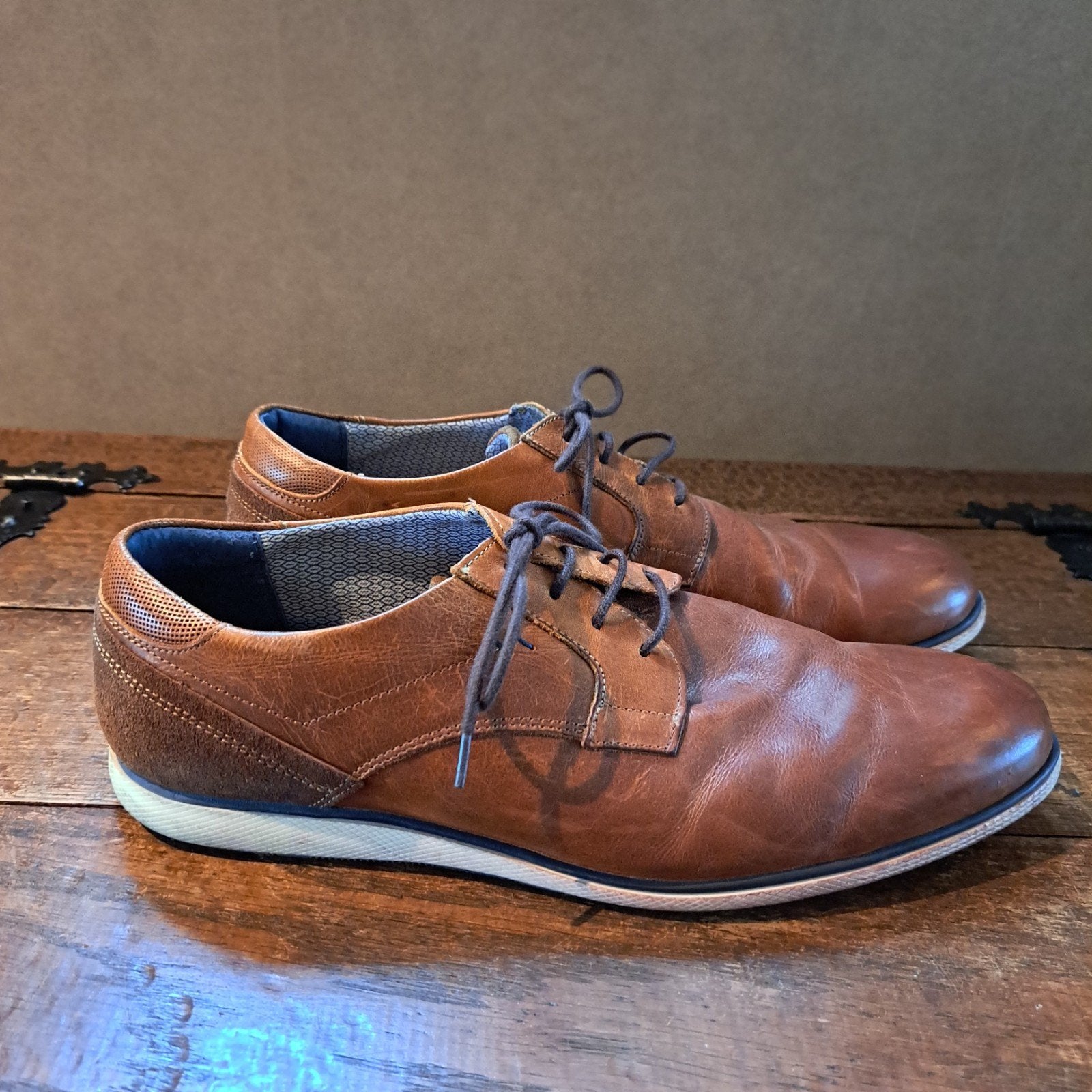 veterschoenen bruin mt 46, Kleding | Heren, Bruin, Ophalen of Verzenden, Zo goed als nieuw, Sacha