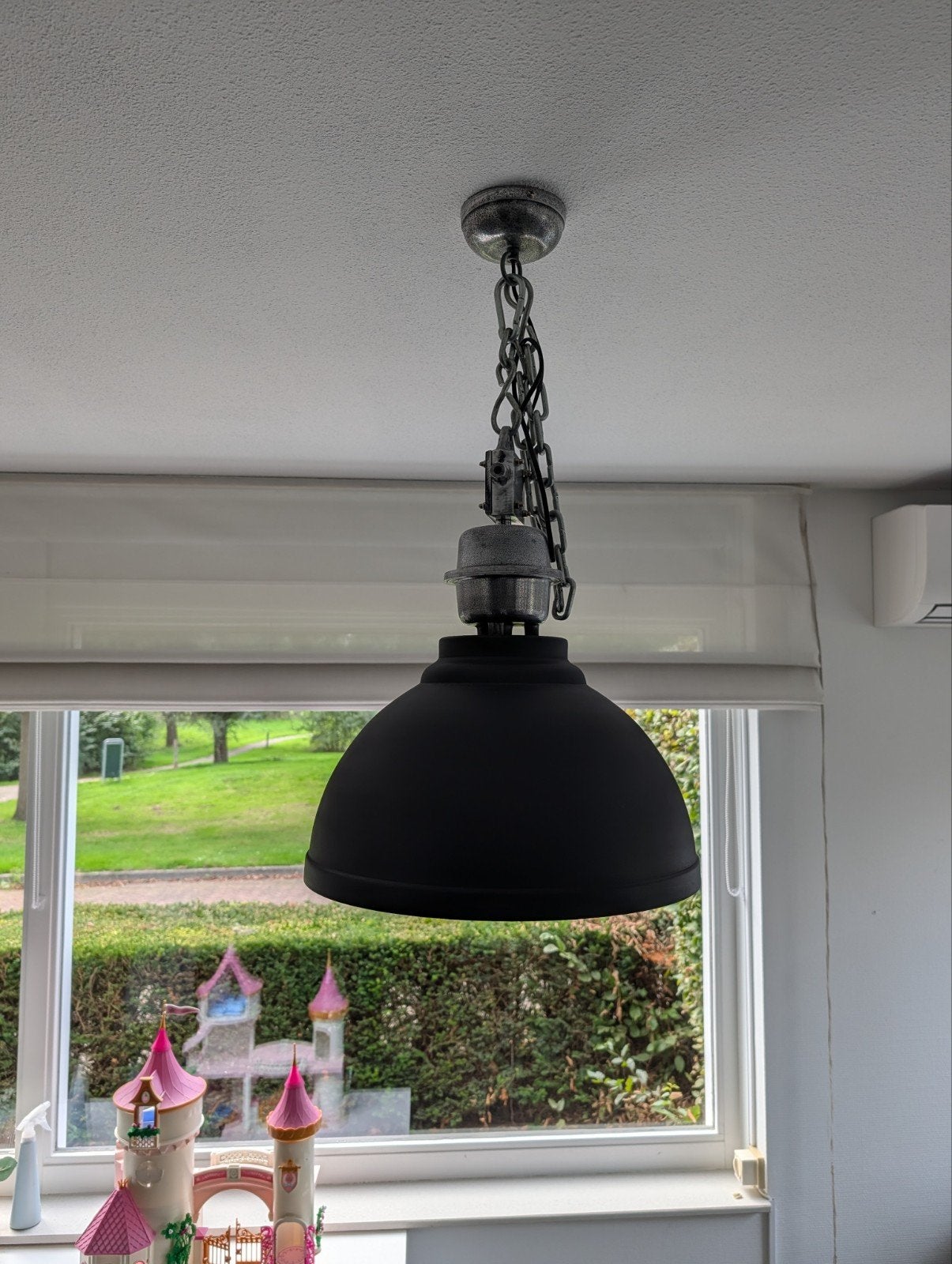 Industrie Hanglamp Loods Zwart - Bijna gratis, Ophalen, E27 (groot), Zo goed als nieuw, Metaal