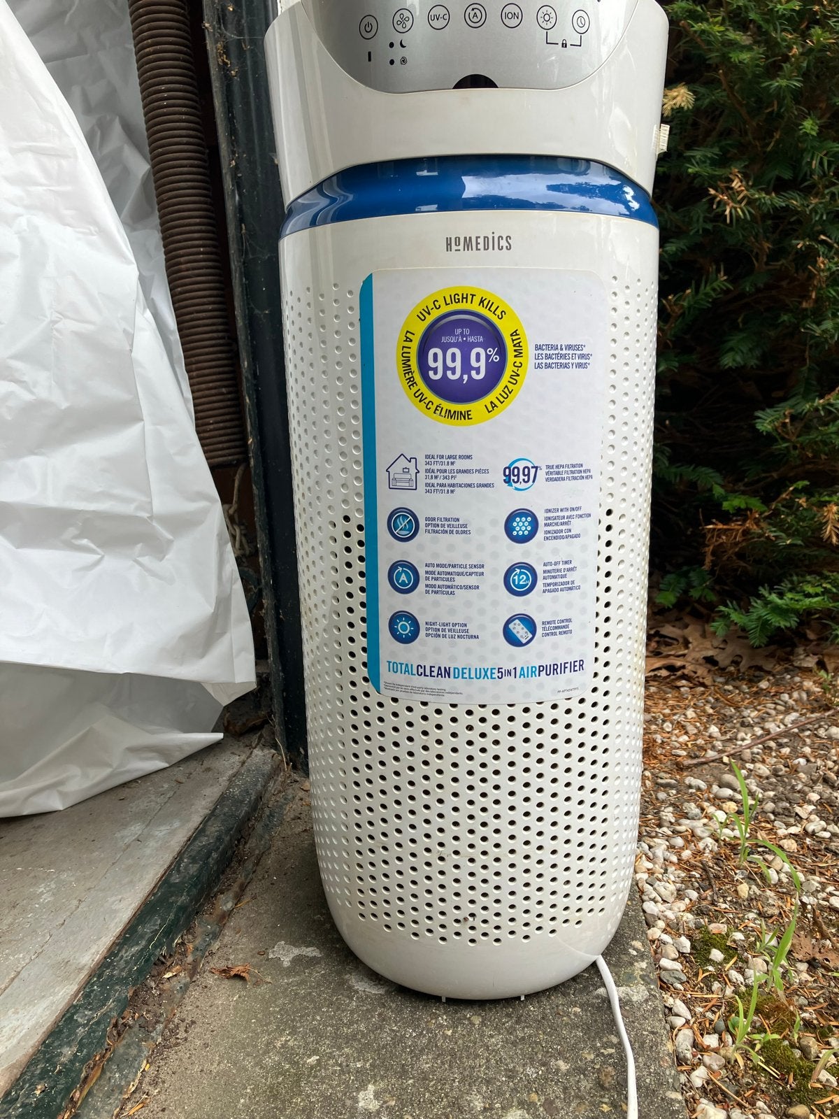 Homedics TotalClean Deluxe 5-in-1 Luchtreiniger, Ophalen, Zo goed als nieuw, Luchtreiniger
