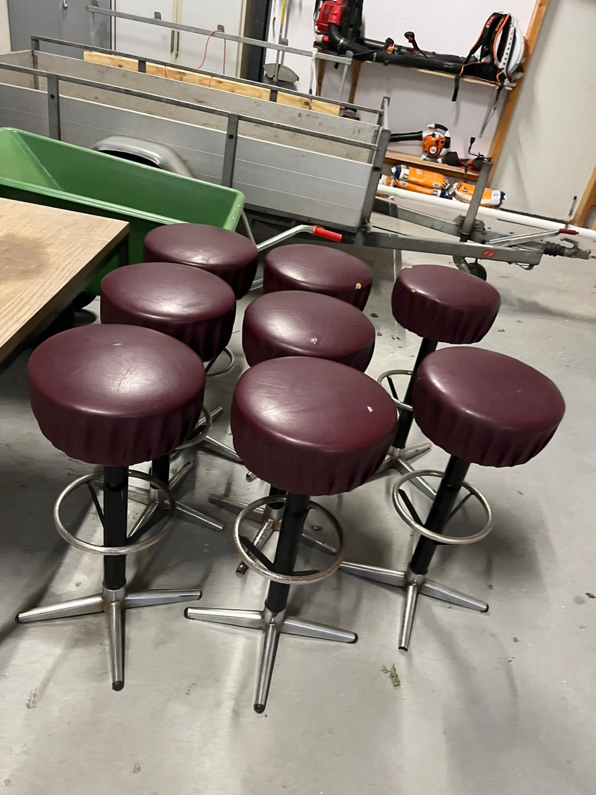 Barkrukken 8 stuks, Huis en Inrichting, Barkrukken, 5 krukken of meer, Ophalen, Gebruikt, 60 tot 90 cm