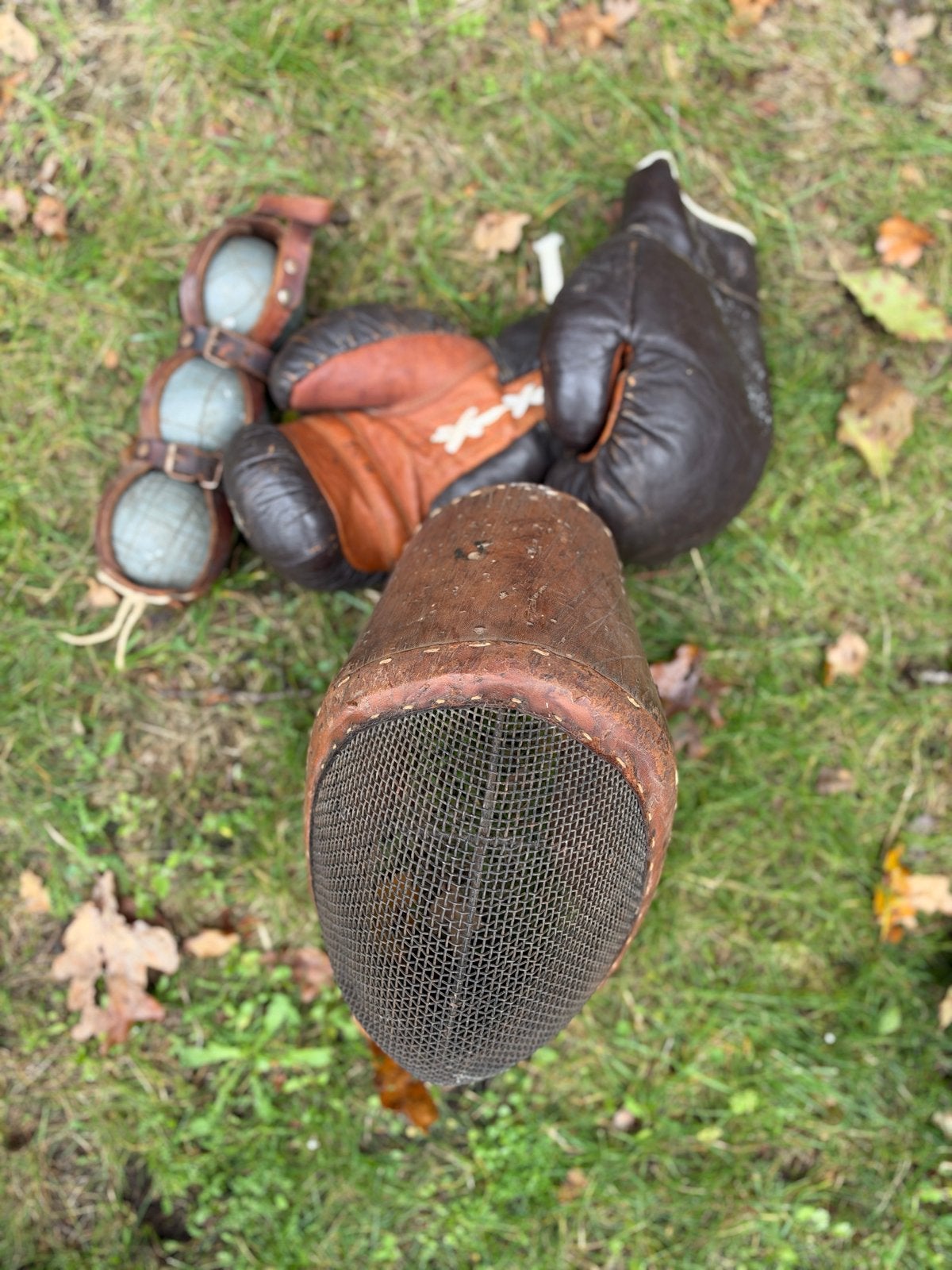 Vintage Boks- en Schermuitrusting - Decoratief Set, Ophalen of Verzenden