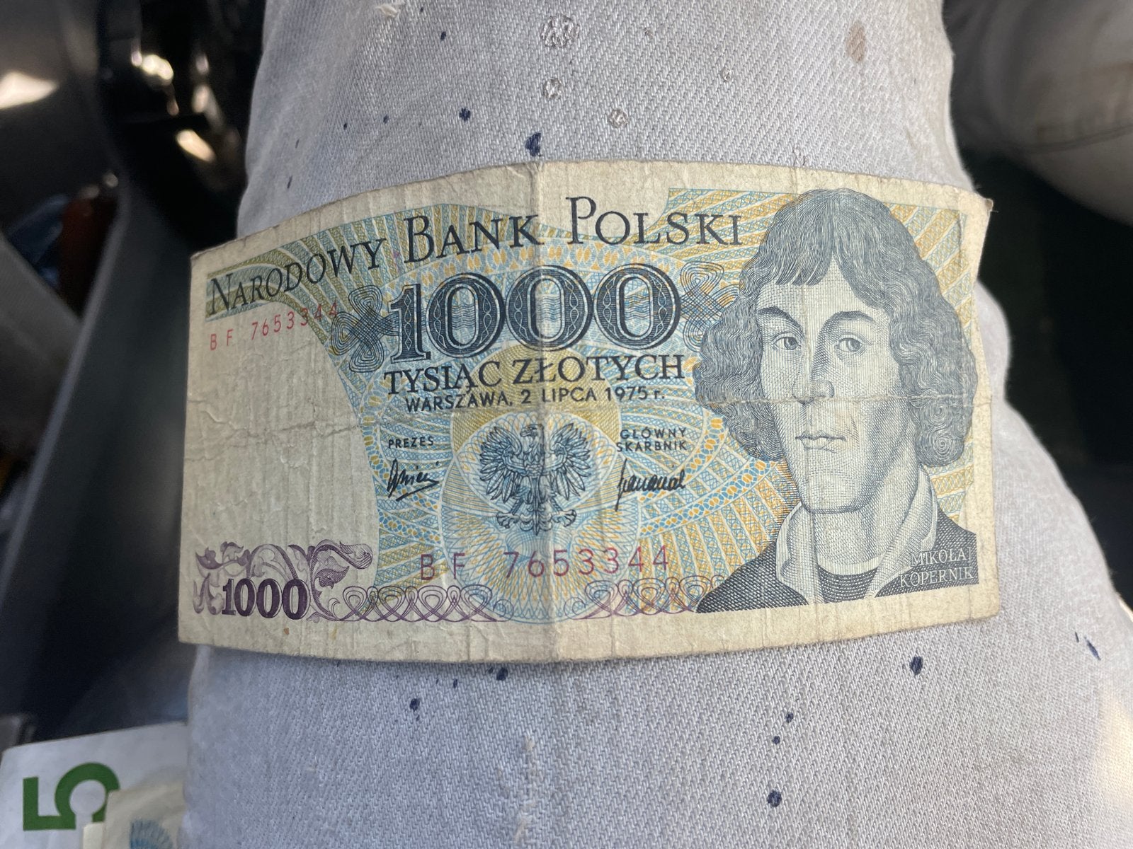 Zeldzaam Pools bankbiljet 1000 Złotych 1975 Nicolaus Coperni, Postzegels en Munten, Ophalen, Overige landen, Los biljet