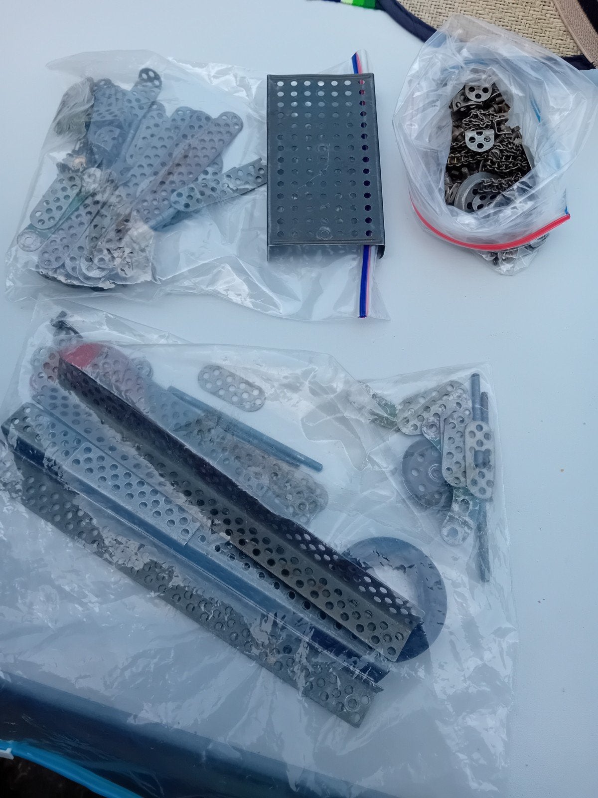 Grote set oude Meccano/temsi onderdelen, Ophalen of Verzenden, Gebruikt, Overige merken