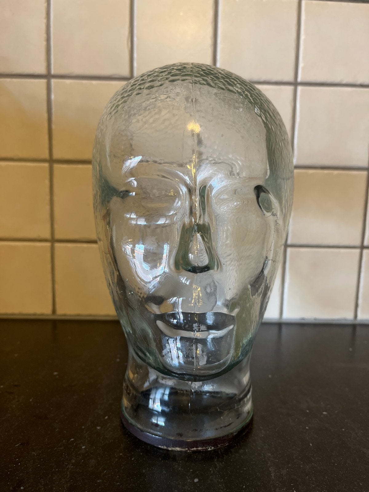 Glazen Hoofd Mannequin - Vintage Stijl, Vintage, Ophalen of Verzenden, Zo goed als nieuw, Glas