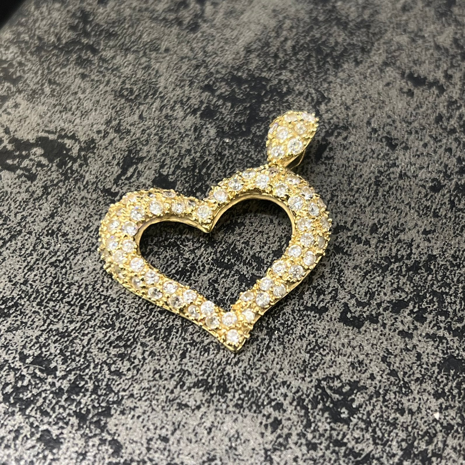 14 karaat gouden hanger hart model, Sieraden, Tassen en Uiterlijk, Kettinghangers, Ophalen of Verzenden, Zo goed als nieuw, Goud