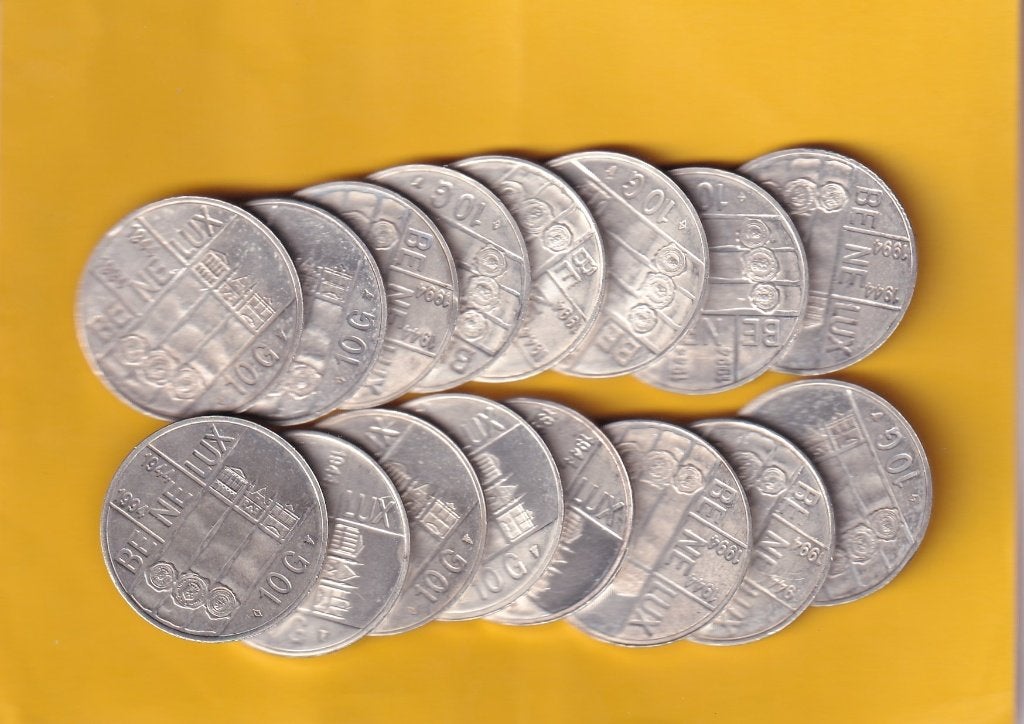 16 Zilveren Koningin Beatrix tientjes 1994  Divers, Koningin Beatrix, Zilver, 10 gulden, Verzenden