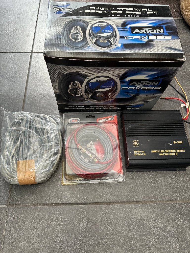 Audioset Axton Speakers (Nieuw), Versterker & Kabelset, Auto diversen, Autospeakers, Ophalen of Verzenden, Nieuw