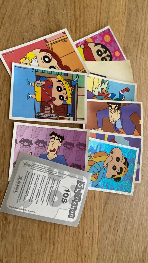 10 x panini shin chan, Ophalen of Verzenden, Zo goed als nieuw