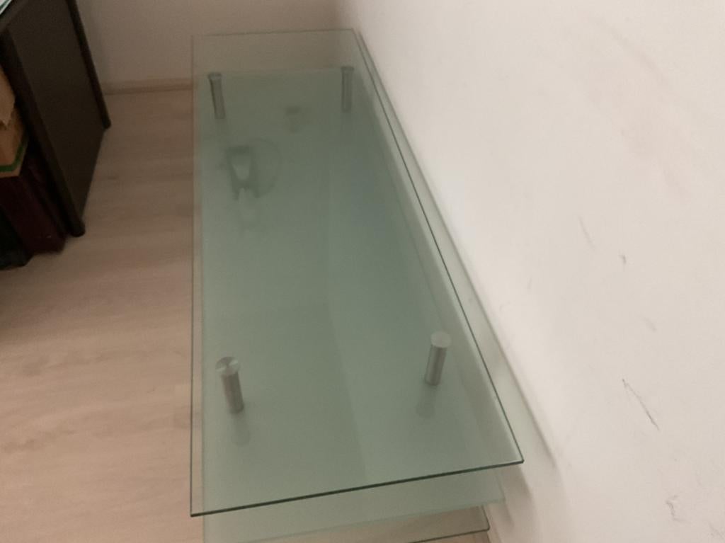 Nieuwe Glazentafel, Huis en Inrichting, Tafels | Salontafels, Rechthoekig, 50 tot 100 cm, Ophalen of Verzenden, Glas