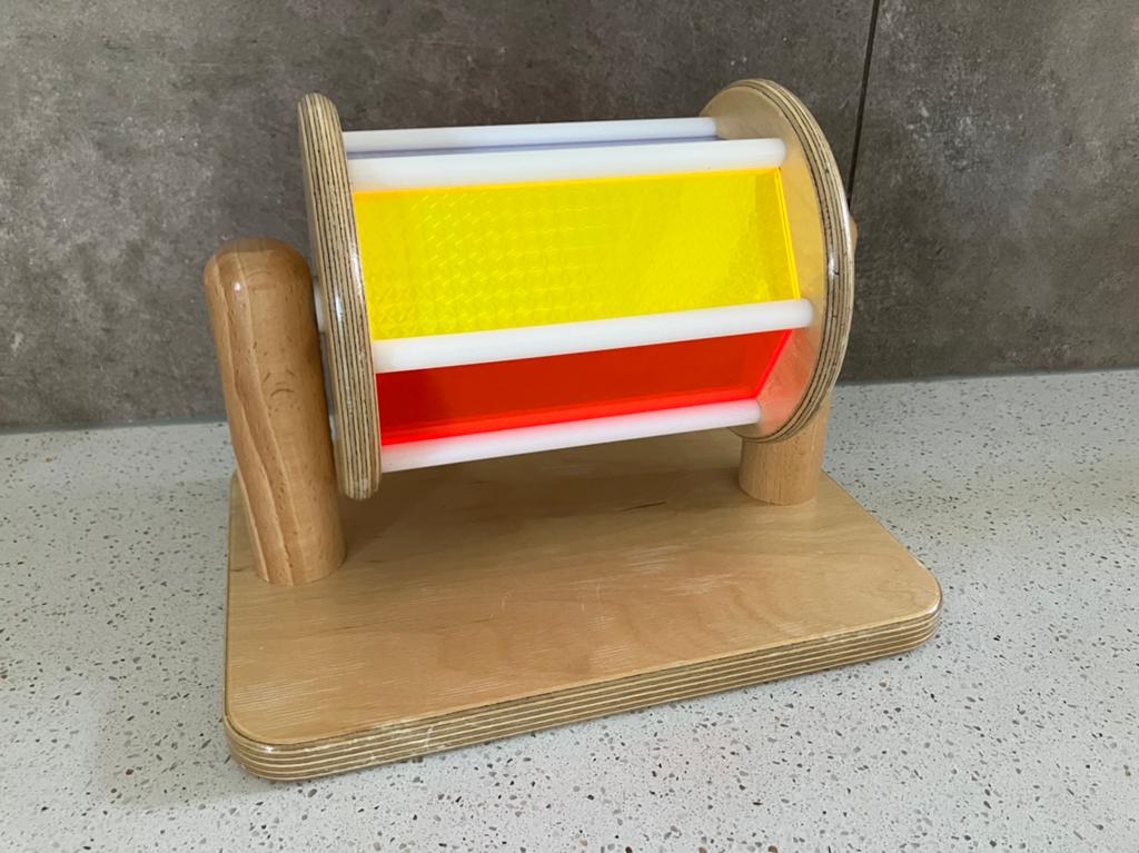 Montessori baby draaimolen - Roly Poly drum, Verzamelen, Ophalen of Verzenden, Gebruikt