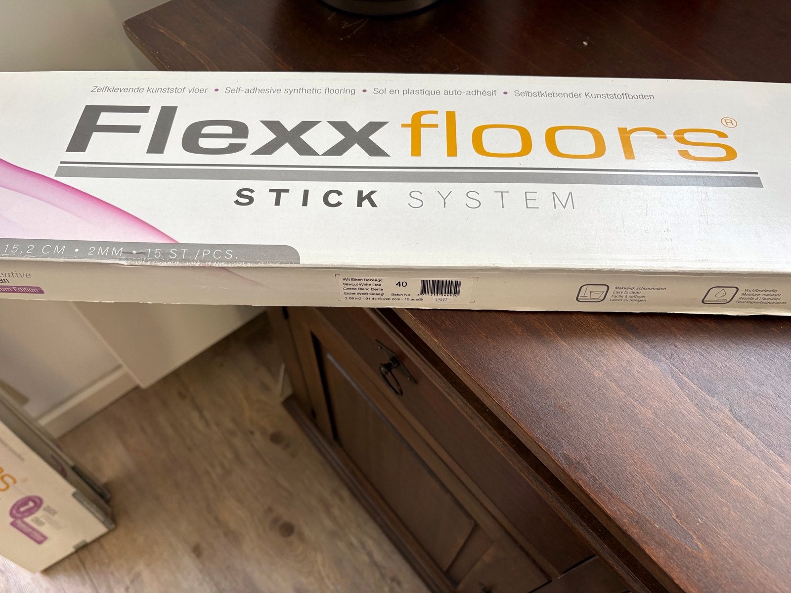 Flexxfloors PVC Vloer Wit Eiken Bezaagd - 4,5 m², Ophalen, Kunststof, 50 tot 150 cm, Overige typen