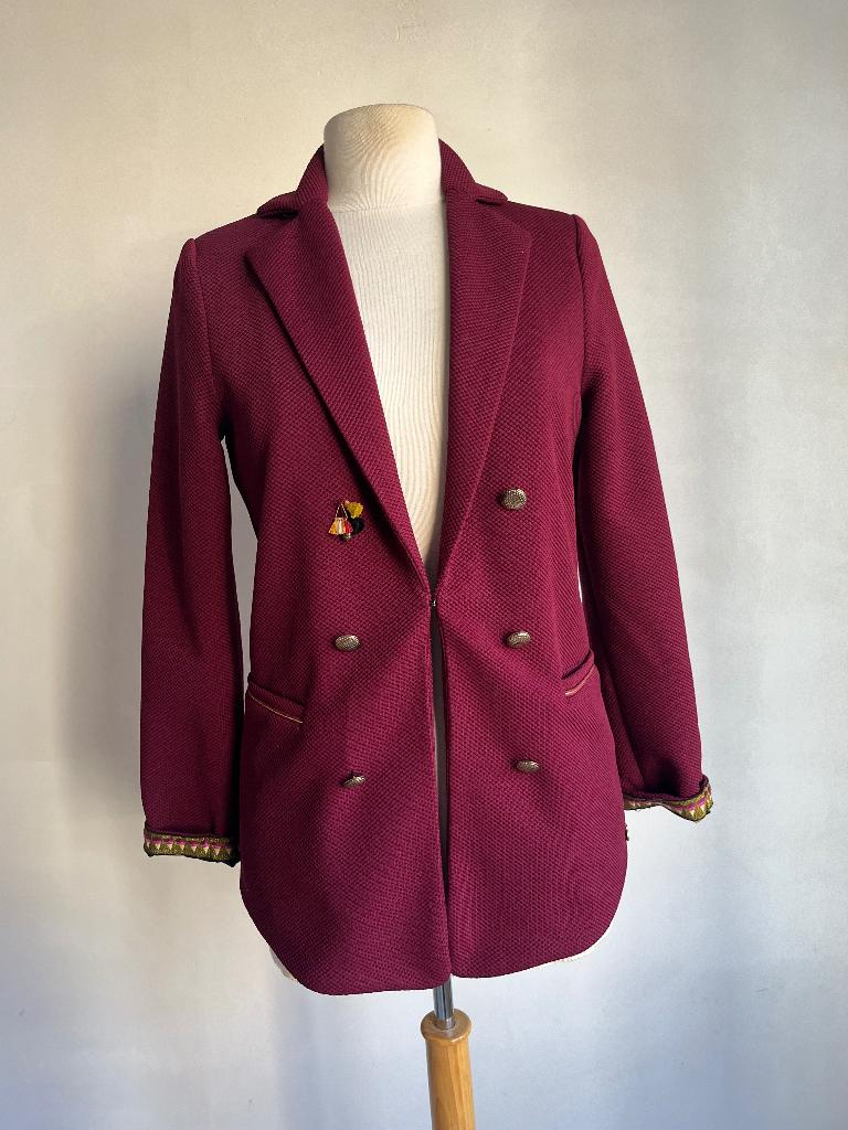 pom blazer wijnrood, Verzenden, Zo goed als nieuw, Jasje, Maat 36 (S)