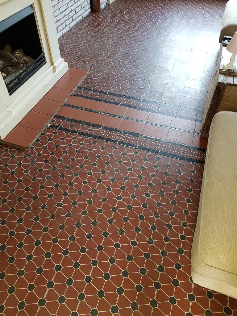 20m2 antieke vloertegels 17x17x2cm, Tuin en Terras, Ophalen, Overige materialen, Gebruikt, Overige typen