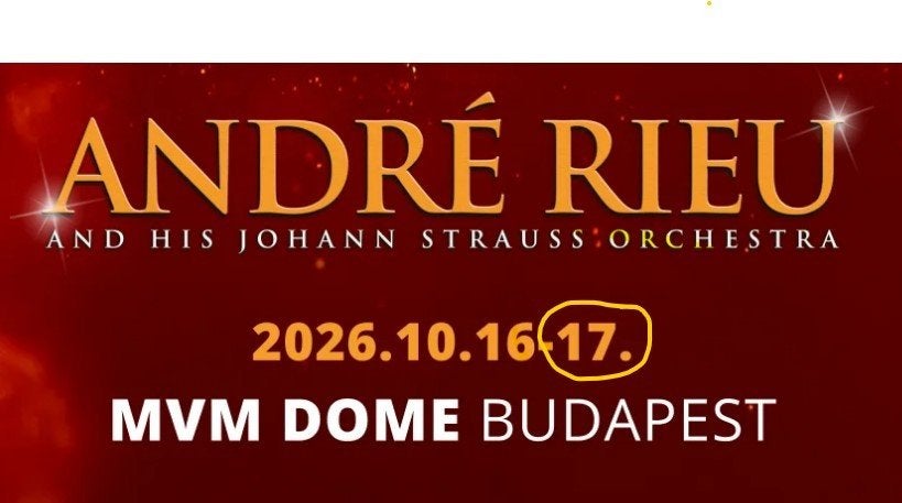 André Rieu tickets 17 October Budapest, Tickets en Kaartjes, Twee personen, Oktober, Instrumentaal