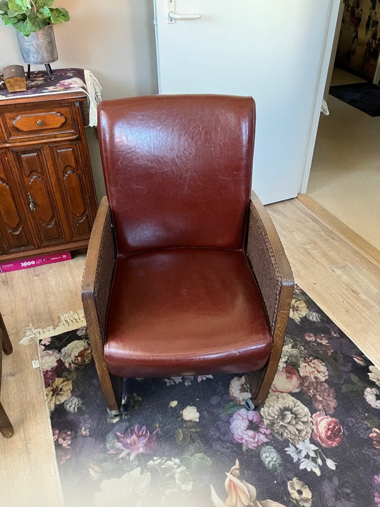 6 eetkamerstoelen Lloyd Loom, Huis en Inrichting, Ophalen, Gebruikt, Vijf, Zes of meer stoelen, Bruin