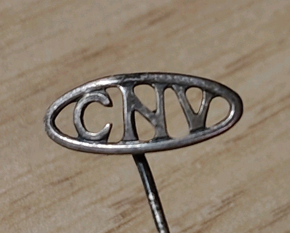 CNV Speldje Steekspeld ZILVER, Ophalen of Verzenden, Zo goed als nieuw
