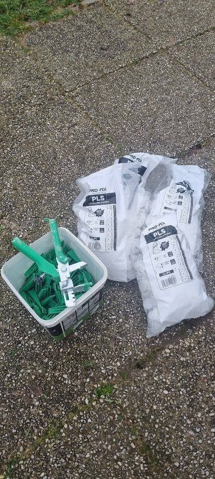 Tegel leveling set – Pro‑Fix clips (4x 200 st.) incl. tang!, Ophalen, 60 cm of meer, Nieuw, 10 m² of meer