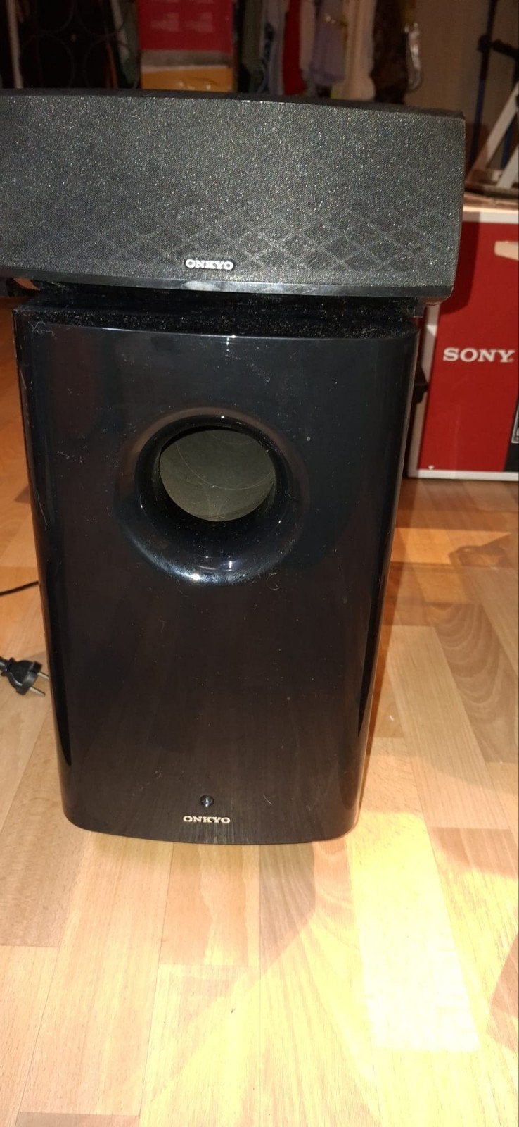 Onkyo SKW-501EX Subwoofer met Center- en Zijspeakers, Ophalen of Verzenden