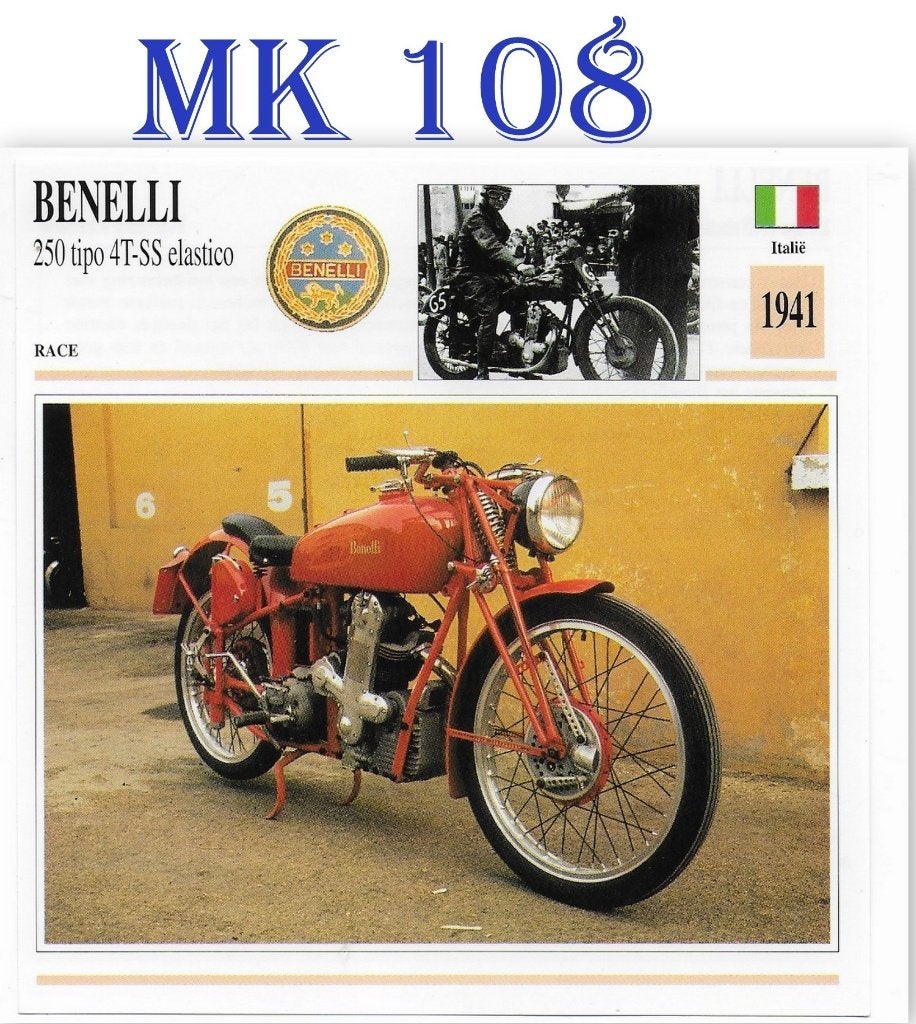 Mk108 motorkaart benelli 250 tipo 4t-ss elastico, Ophalen of Verzenden, Zo goed als nieuw, Auto's