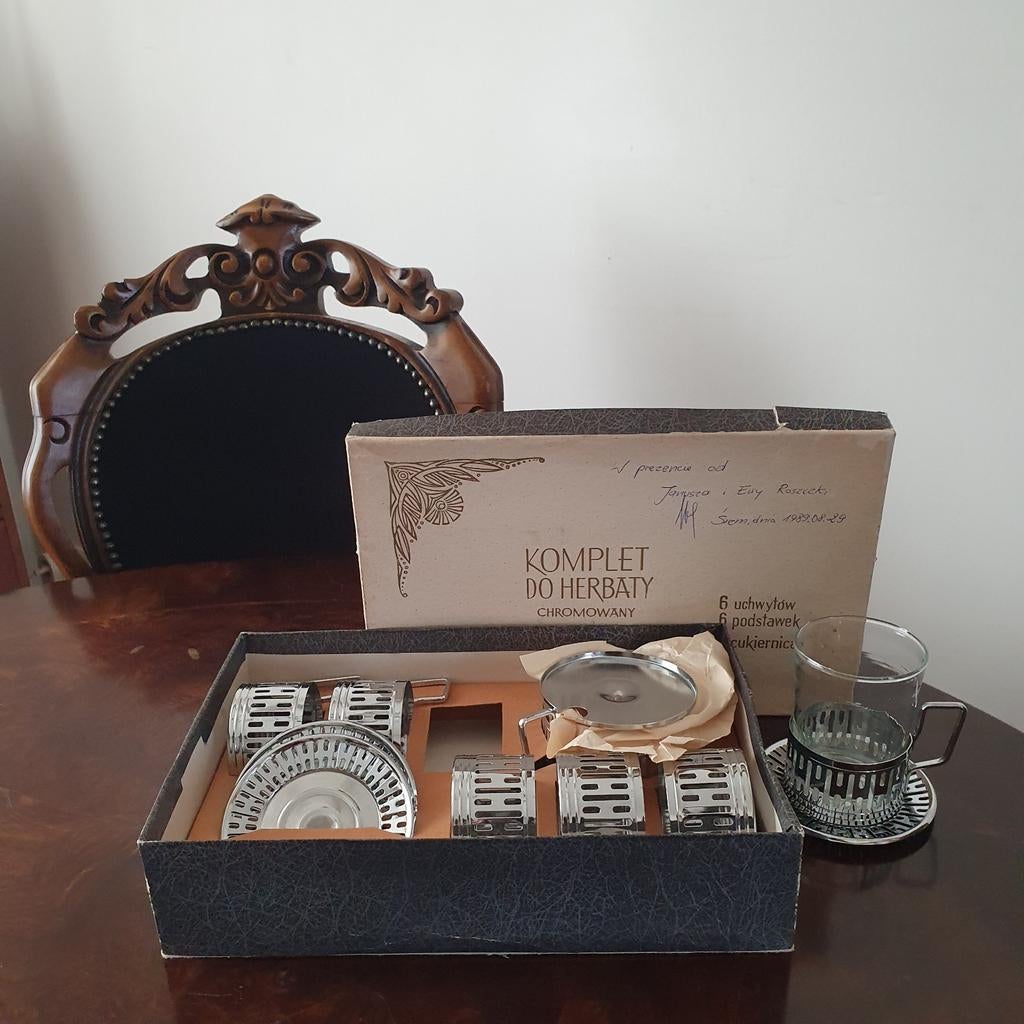 Vintage Chroom Theeservies Set - Compleet in Doos, Ophalen of Verzenden
