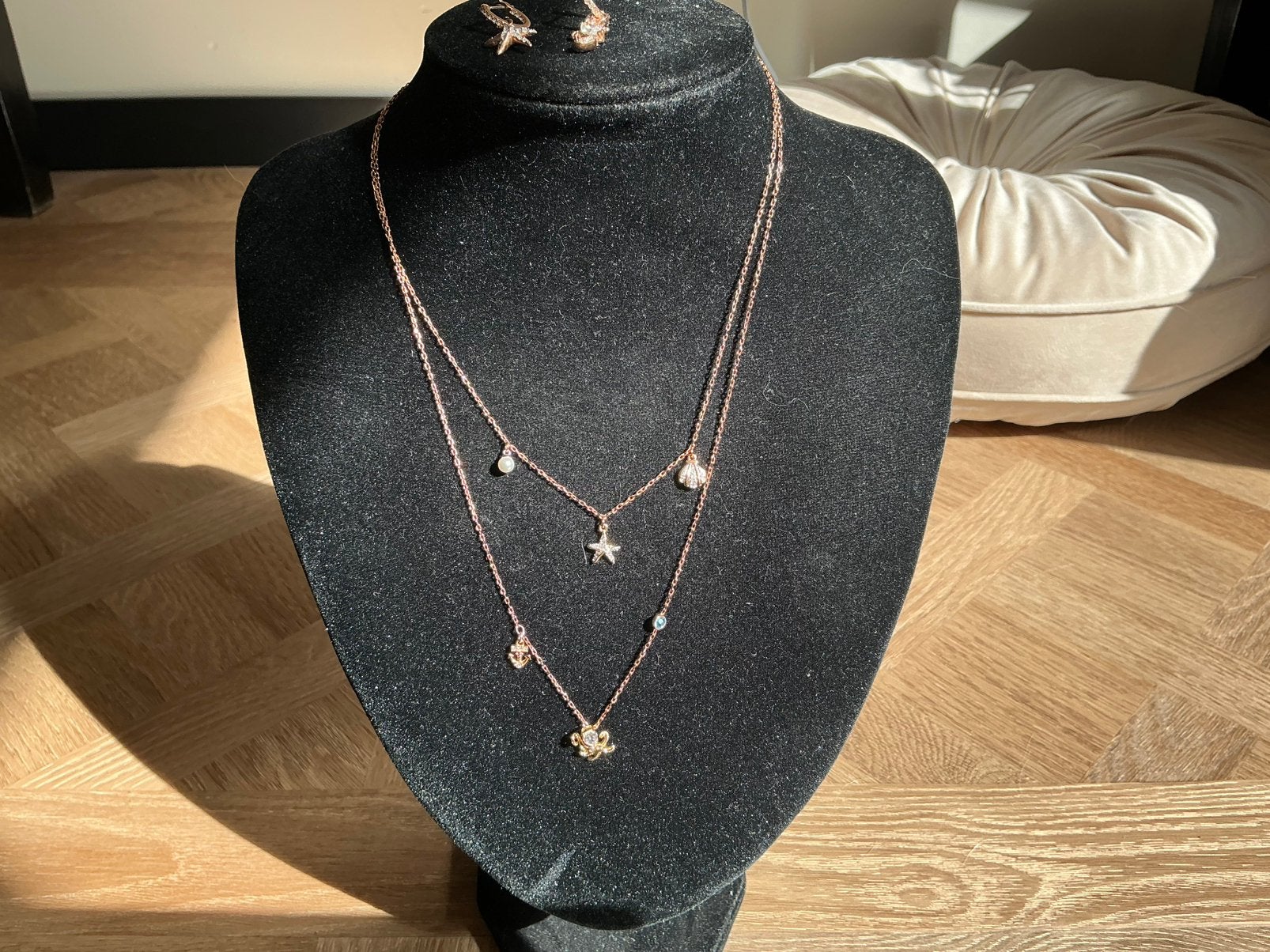 Swarovski ketting ocean 5446664,rose goud kleurige ketting, Verzenden, Zo goed als nieuw, Sieraad of Horloge